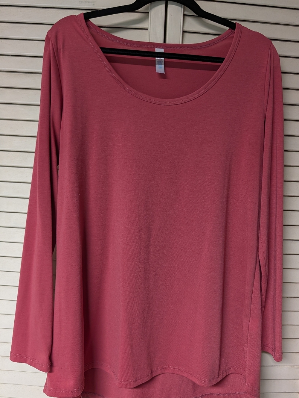 LuLaRoe Lynnae Long Sleeve Scoop Neck Top - Dusty Rose Pink